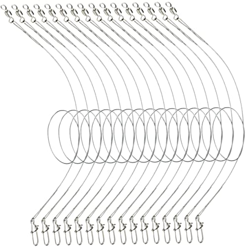 POPETPOP Cable de Pesca Acero Inoxidable Ligero 24 Piezas miniatura 1