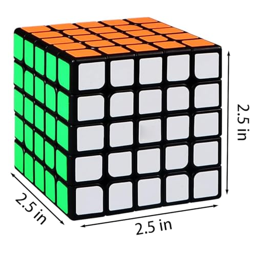 Image of 5x5 Speed Cube 5 by 5 Speed Cube QiYi Toys 5x5x5 Magic Puzzles Black Game Toy Black for Teenagers and Adults