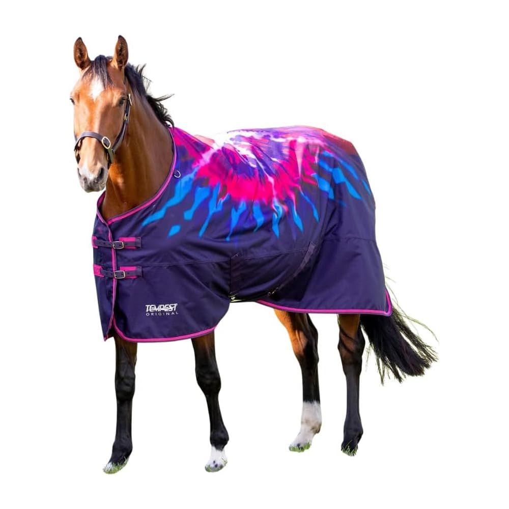 Tempest - Manta para caballos ligera estándar Batik original, Rosa., 122