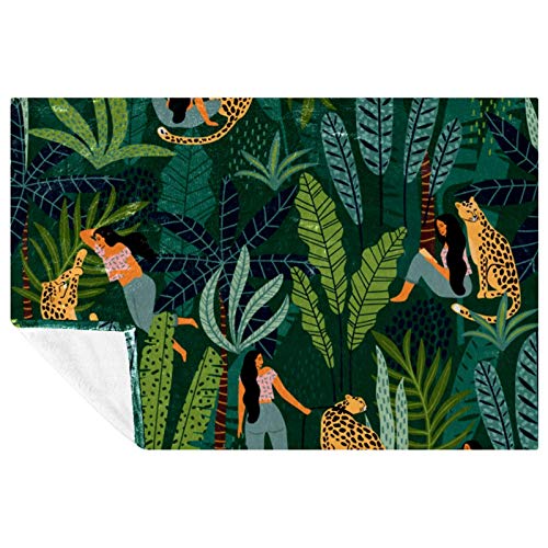 Couverture chaude léopard pour lit et extérieur, jeté de canapé doux - 2