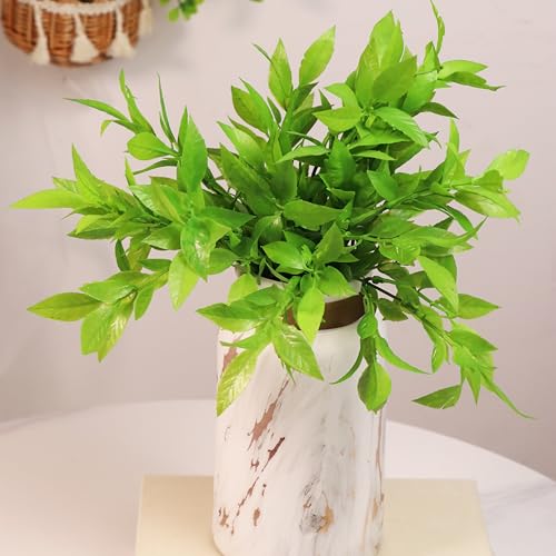Image of Art Street Artificial Curry Tree Leaves Bunch for Vase Ideal for Home Decor|Kitchen Decoration| for Table Placement Office Desk, Size 11 Inch | Set of 4 Green| (Vase Not Included)