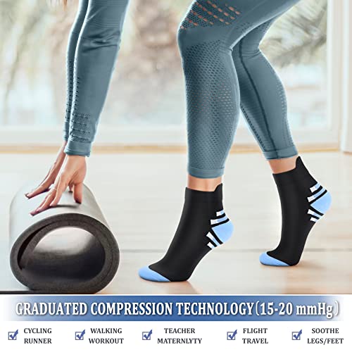 Image of CHARMKING Compression Socks for Women & Men Circulation 15-20 mmHg is Best for Athletic Running Cycling Nurse Daily Wear