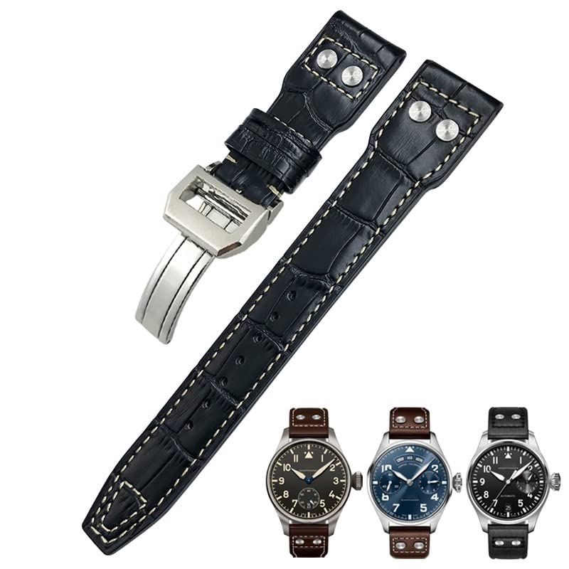 Bracelet cuir 22mm pour IWC Top Gun, le style aviateur vintage au quotidien