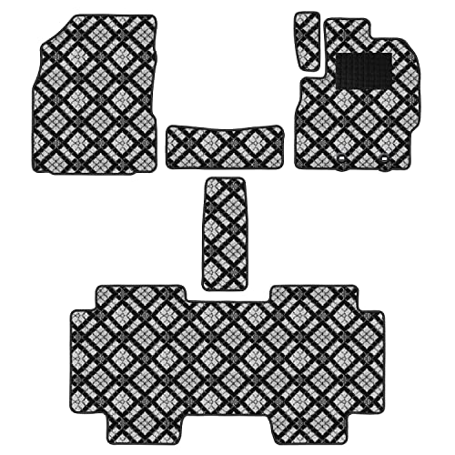 Aviles 新型 シエンタ 10系 フロアマット 【16色から選択】(5人乗り,02:ダイヤチェック × グレー)