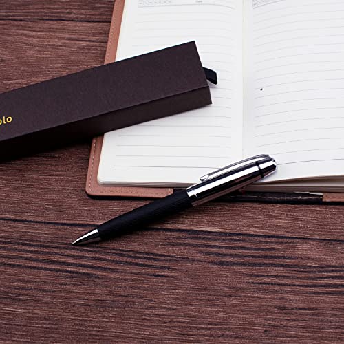 Ancolo Gift Ballpoint Pen Set - With Pu Leather, Metal Pen Gift Box Luxury Pen & 2 Black Ink Refills. Smooth Writing Pen, Nice Gift For Office, Friends, Colleagues, School #TOP4