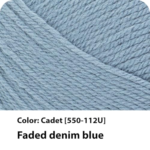 Image of Lion Brand Yarn, Pound of Love Crochet Yarn, Cadet, Blue, 1 Pack | Large Skein Everyday Basic 100% Acrylic Worsted Weight Knit Fiber for Baby Blankets, Classic Afghans, Sweaters, Scarf Sets