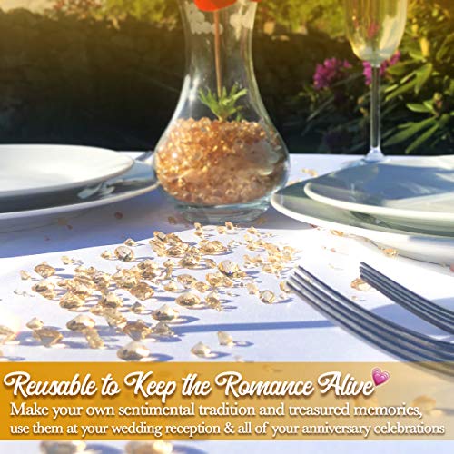 Luxury Gold Diamond Party & Wedding Decorations: Sparkling Acrylic Rhinestone Table Confetti Scatter Gems, Vase Filler & Centerpiece Party Decorations #TOP1