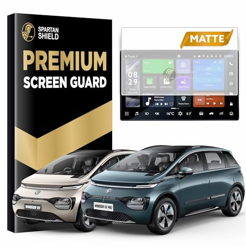 Image of Spartan Shield MATTE SCREEN GUARD For MG WINDSOR EV & EV PRO 2026 [2024 - Running] || EXCLUSIVE - ESSENCE - EXCLUSIVE PRO - ESSENCE PRO || 15.6 INCH INFOTAINMENT PROTECTOR | Anti Scratch | Water Resistant | HD Clear | High Touch Sensitivity | Windsor 2025 Car Accessories [Not Tempered Glass] (Windsor [15 inch Info] Matte)