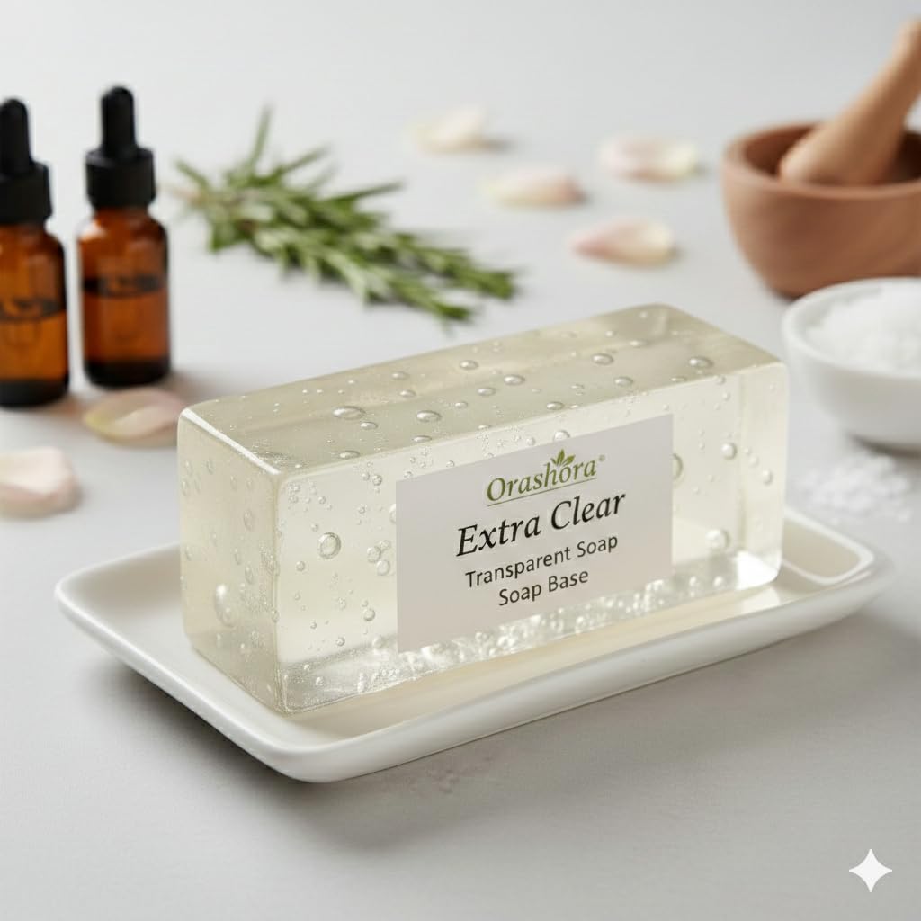 Karan Herbs Melt and Pour Transparent/Clear Glycerine Soap Base, 1kg