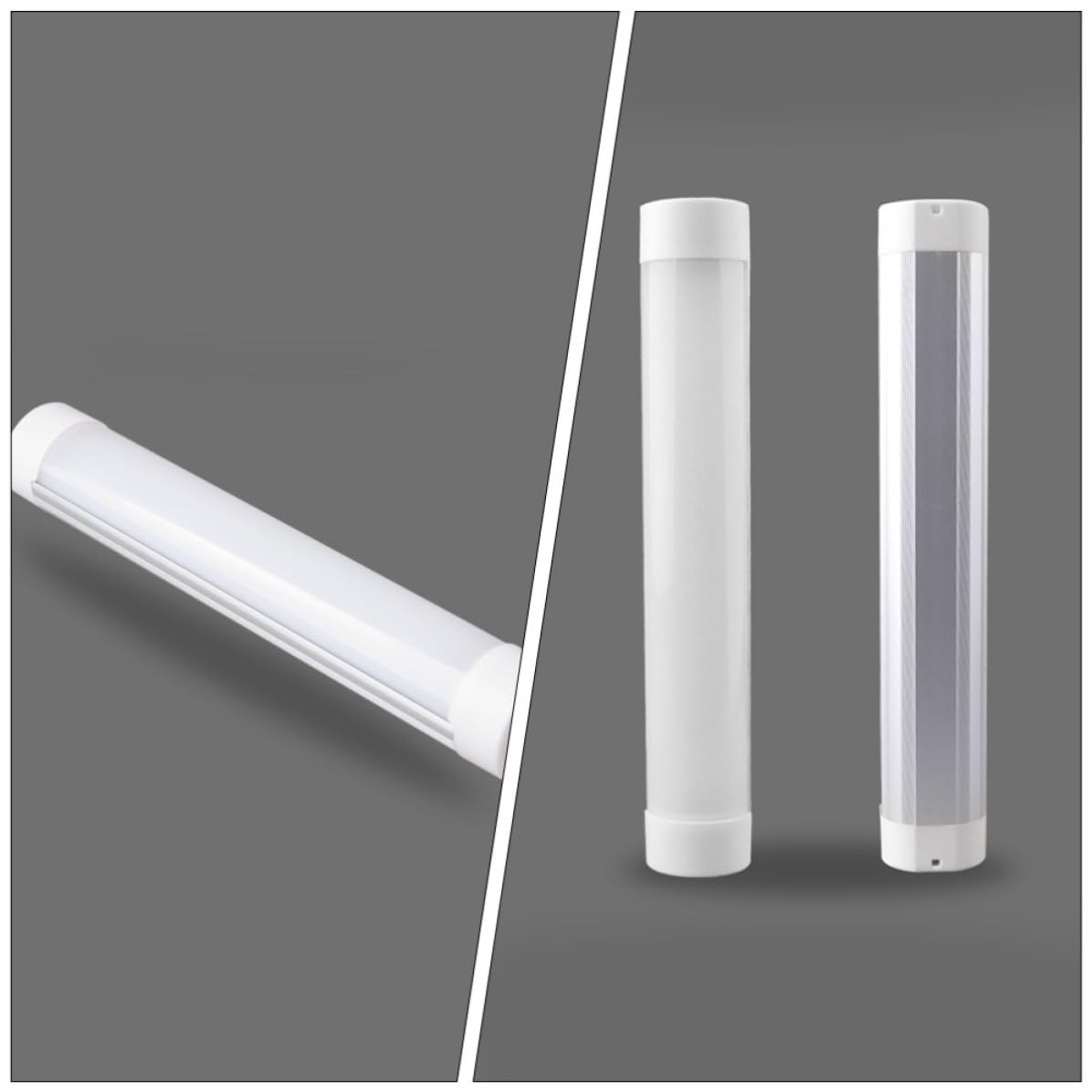 Lanterna LED da Campeggio Ricaricabile Usb, Bianca Pvc | Tubo LED Magnetico, Opzioni di Illuminazione Multiple, Protezione Circuiti, per Casa e Campeggio