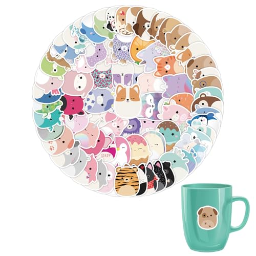 100 pegatinas Kawaii, bonitas pegatinas, animales kawaii, pegatinas para niños, impermeables, pegatinas de vinilo para portátil, maleta, casco, monopatín, snowboard, coche, bicicleta, MacBook