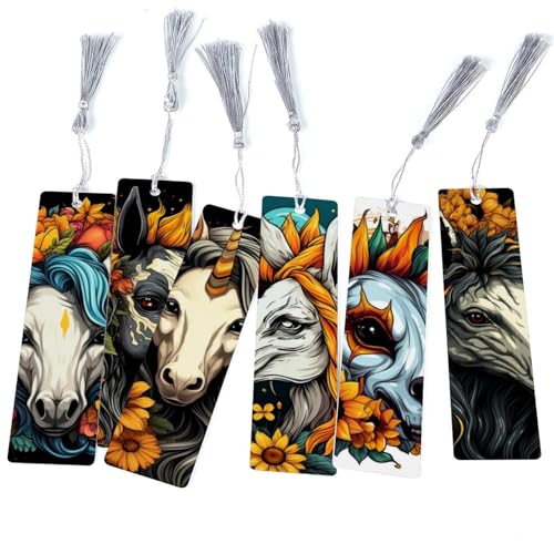 Marque-pages licorne et tournesol pour les amateurs de livres et enfants