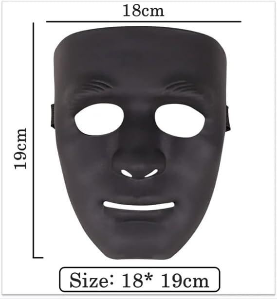 jokeshop Hard Plastic Face Mask Halloween Party Scary Full Face Man Dance Masquerade Cosplay Party Thick Plastic Durable Masks