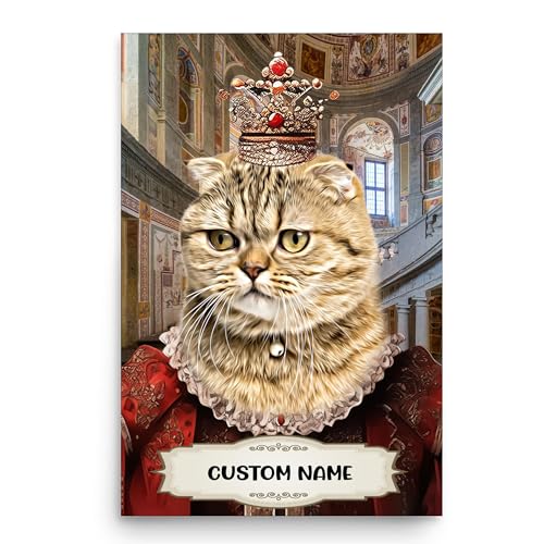 Lovesout Classic Renaissance Shaded Golden Scottish Fold Cat Portrait Elegant