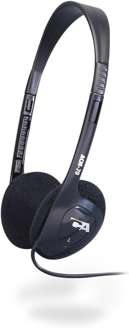 cyber acoustics stereo headphones black 50 pack