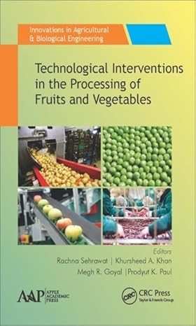 Technological Interventions In The Processing Of Fruits And Vegetables (Hb 2018)