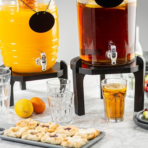 TableCraft12653 Black Painted Pinewood Stand for Glass Beverage Dispensers, Beverage Holder, 10" Dia x 8" H, Raises Dispenser 6-3/4", Ideal for Catering & Restaurants by Tablecraft - Used condition - Image 4