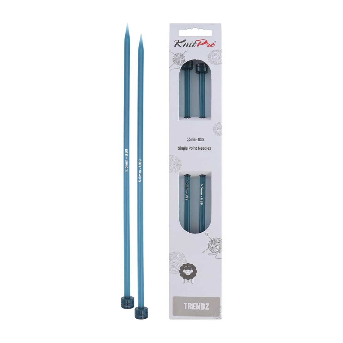 KnitPro Trendz Single Pointed Needles 14" (35cm) | 5.50mm