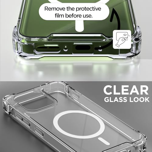 Image of Amazon Basics Back Cover for OnePlus 15T 5G Mag-Safe Shockproof PC + TPU Protective Case Magnetic Support Bumper Case (Transparent Mag-Safe)