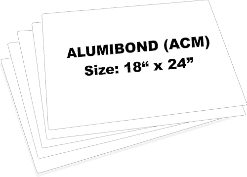 Alumibond - Letrero de metal en blanco (paquete de 5), hecho de placa de chapa de Alumibond para crear letreros personalizados de metal o calle al