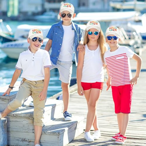 Custom Cousin Crew Kids Hat Summer Mesh Breathable Personalized Name Girls Sun Hat Boys Baseball Cap Family Party Birthday Gifts for Daughter Son Adult White3