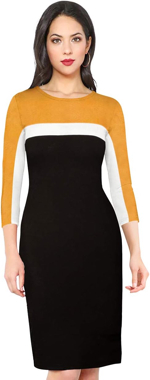 LIVE CLOSE Women's Bodycon Knee Length Dress