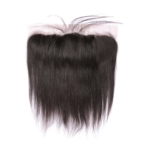 Beata Hair Brazilian Virgin Hair Straight 13x4 Lace Frontal Closure Free Part Bleached Knots Baby Hair Full Lace Frontal Piece 08inch by Beata Hair