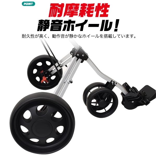 Amazon.co.jp: PLATA ゴルフカート 4輪 折りたたみ ゴルフバッグ