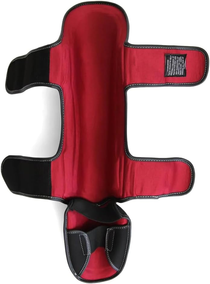 SMAI Thai MMA Kickboxing Guards for Men, Women, Kids with Comfortable, Durable, Impact Resistant, Ankle Support Shin Shields & Foot Protector a Pro-Grade Martial Arts Equipment.