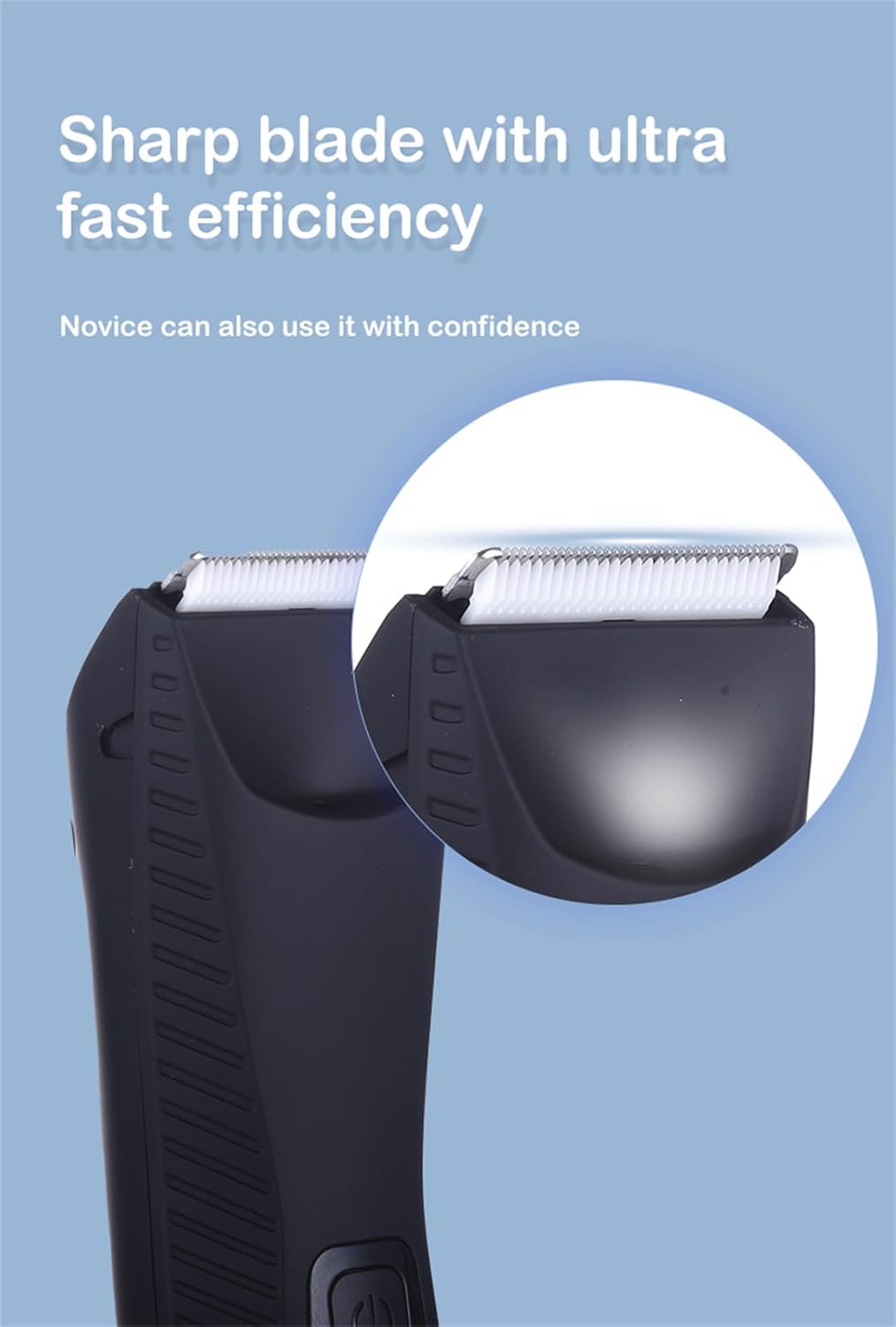 Electric Body Hair Trimmer for Men (Black)