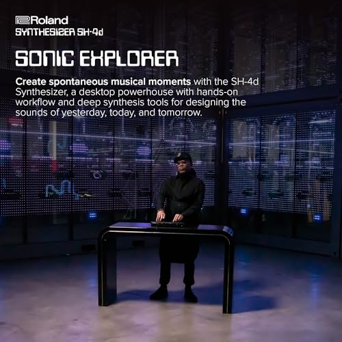 Image of Roland SH-4d Compact Desktop Synthesizer | 11 OSC Models | Professional Sound Design Tools | Perfect for Studio & Stage | Hands-On Workflow | Multitimbral Pattern Sequencer | Extensive FX