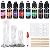 ALLAVA Kit de Fabrication de Bougies avec 100 Mèches, 8 Cires, 100...