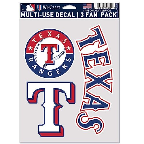 Autocollants MLB Texas Rangers multi-usage aux couleurs de l'équipe
