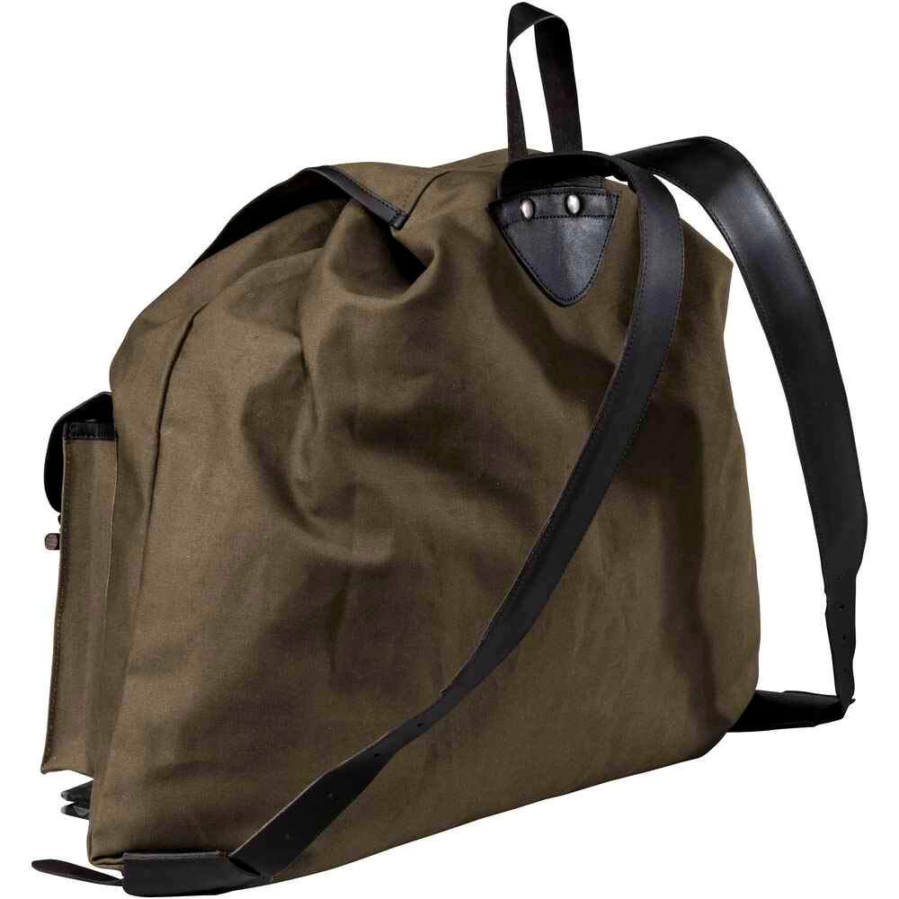 K&S Klassischer Jagdrucksack Segeltuch Grün für Jagd Wandern Trekking Outdoor mit Schweißeinlage 30L