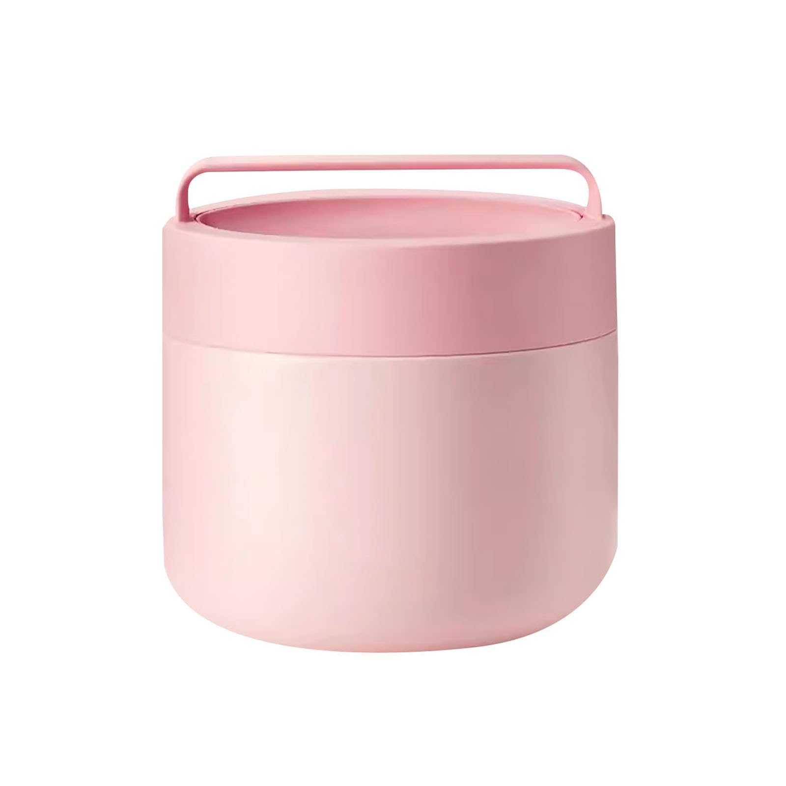 Lonchera, Fiambrera Grande, Hermética y con Aislamiento para el Trabajo y la Preparación de Comidas, a Prueba de Fugas y Derrames, con Cubiertos(Pink,Large)