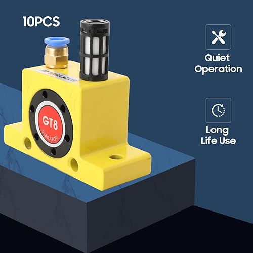 Miniatura 4 de Vibradores industriales de turbina vibradores 10pcs vibrador neumático GT-8 de aluminio de bajo ruido vibrador industrial para la industria