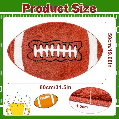 Tapete decorativo fútbol 81x51 cm para niños miniatura 2