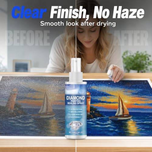 Image of Diamond Painting Sealer Spray 100ml, Quick Dry Diamond Art Sealer with Clear Finish, Quick-Drying Diamond Art Sealer