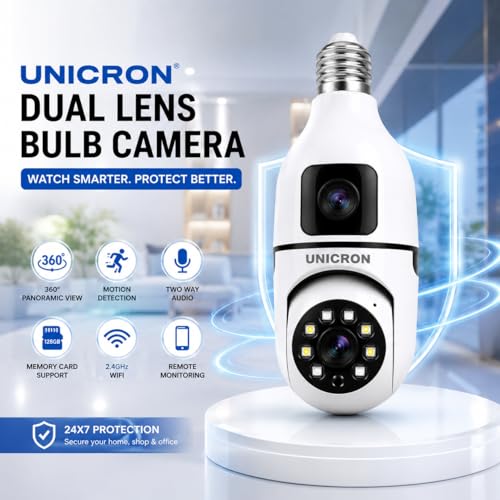 Image of UNICRON CCTV Camera for Home Outdoor & Indoor, 360 WiFi Security Camera