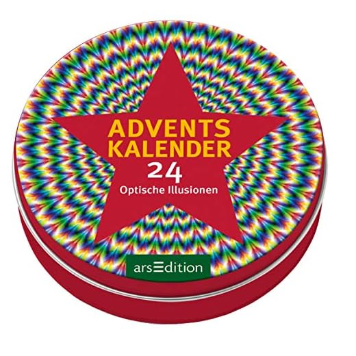 Ars Edition Adventskalender in der Dose. 24 Optische Illusionen, Weiß