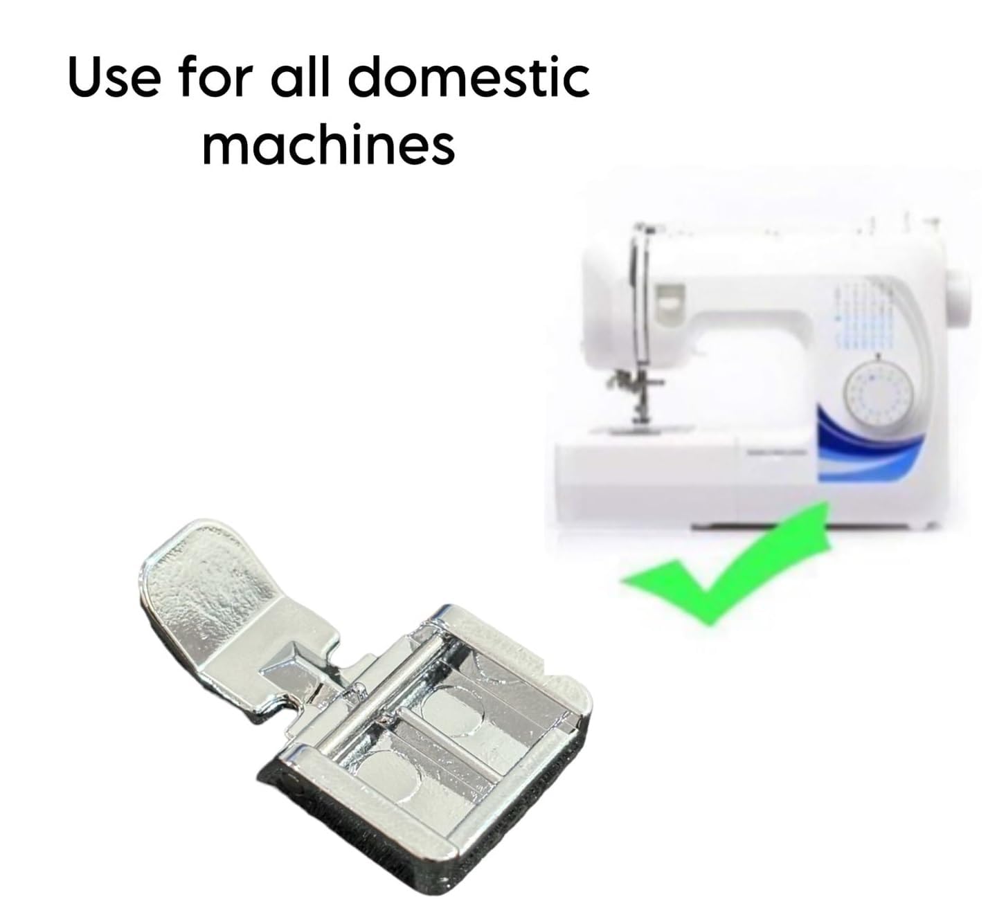 Zenith Zipper Foot Imported Stitch for All Automatic Sewing Machines (Singer/Usha/Brother) Foot Feet Snap on Home use This Product. — Amazon image 3