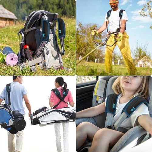 Image of ZINZ 2-Pack Universal Shoulder Pad with Ultra Thick Cushion for Bag Luggage Bag Crossbody, Plus Long & Anti-Slip & Breathable,Black-Blue Edge