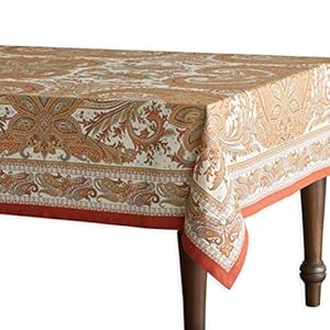 100% Cotton Table Cloth Kashmir Paisley Maison d’ Hermine Tabletop Cover Kitchen Dining Tablecloth Great for Parties…