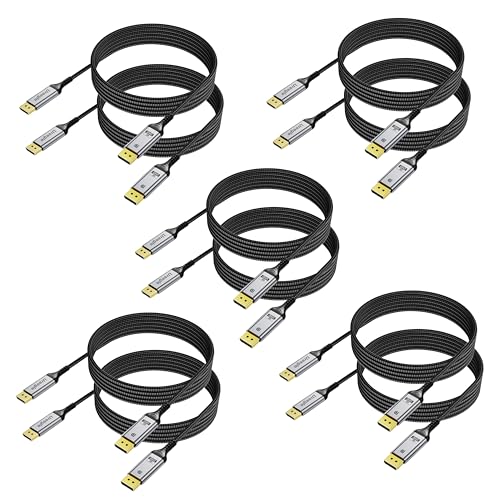 Image of DisplayPort 1.2 Cable 6.6FT, 4K@60Hz, 2K@240Hz /165Hz /144Hz [5 Pack]