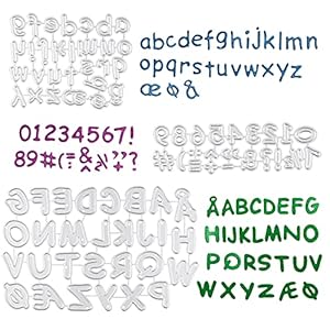 BHGT 3 Set Buchstaben Zahlen Stanzschablonen