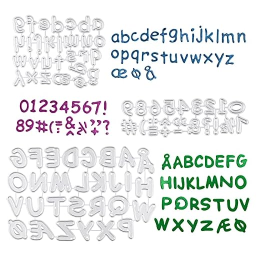 3 Ensembles Matrices de Découpe Scrapbooking Cutting Dies Forme Lettres et Chiffres DIY Carte Papier Bricolage Outil de Gaufrage Décoration Album Photo Artisanal Anniversaire Fête Cadeaux