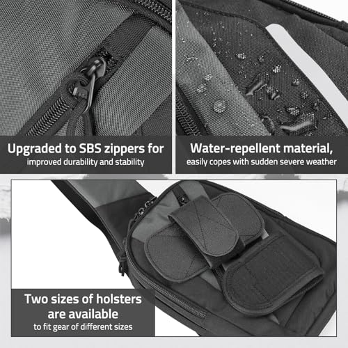 CVLIFE CCW Sling Bag for Men, Tactical EDC Concealed Carry Chest Pack - image 4