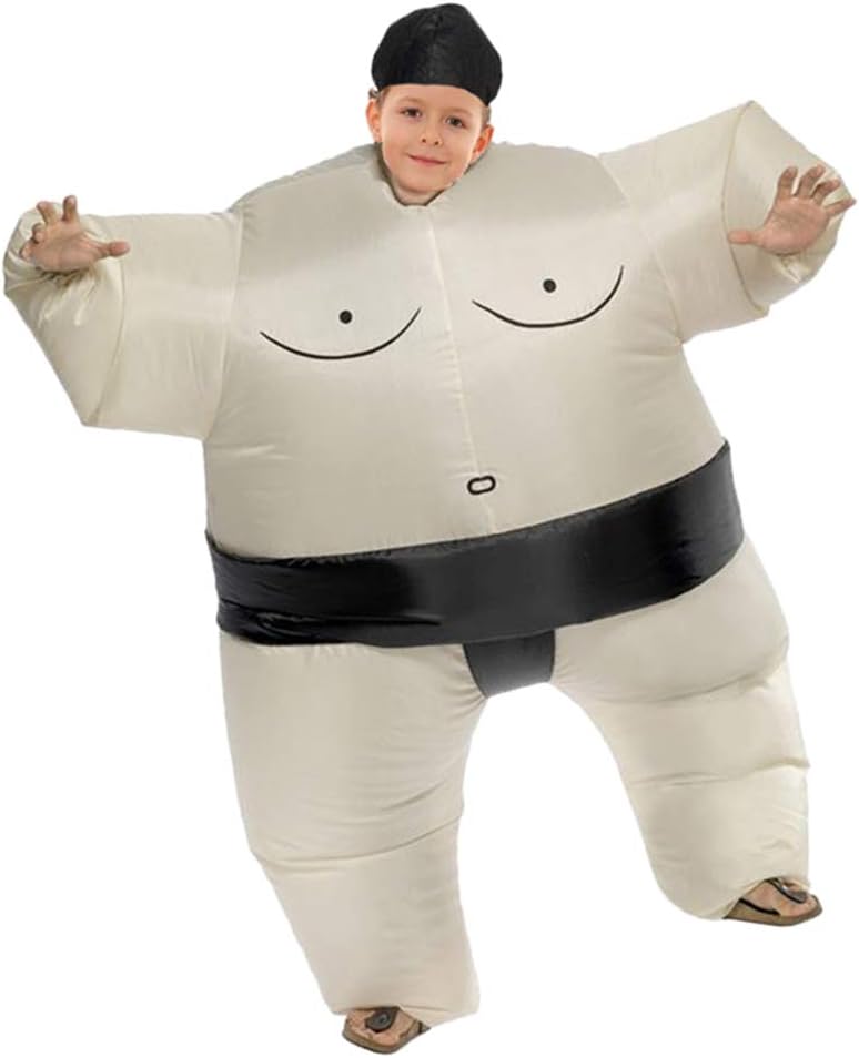 AOGU Inflatable Sumo Wrestler Wrestling Costume Halloween Costume For Adults And Kids Inflatable Costumes Cosplay