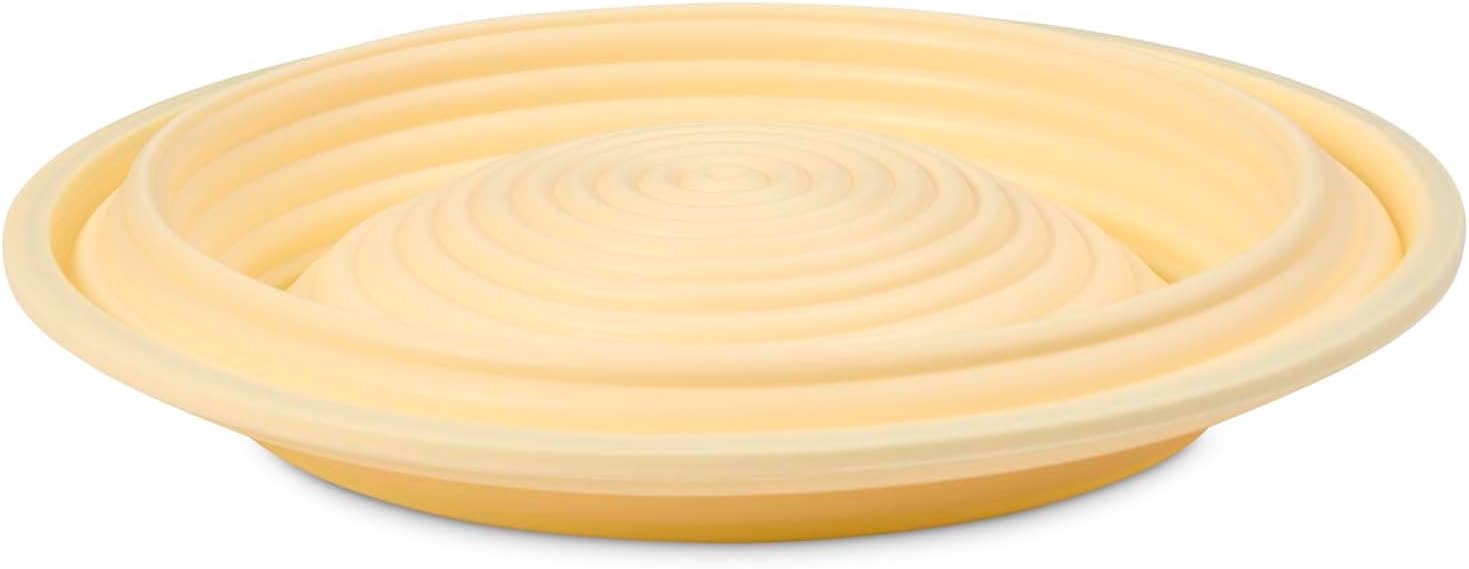 Mrs. Anderson's Baking Silicone Dough Proofing Basket With Steel Rim, Collapsible, Round Banneton Basket, For Artisan, Sourdough, Bread Proofing, And Bread Rising