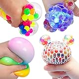 【Material duradero】el material es de goma respetuosa con el medio ambiente, cada bola está completamente rellena, la mano es muy suave y no frágil, adecuada para descompresión en mal estado de ánimo. Estas bolas de silicona no solo son coloridas, sino también no tóxicas.